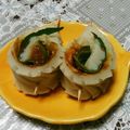 airysue's cooksnap of when they made ちくわのくるくる串『梅しそVer.』.