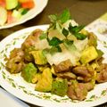 saki1010's cooksnap of when they made 砂肝とアボカドの山葵醤油和え.