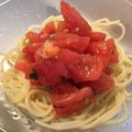 HaRu95316's cooksnap of when they made 冷製パスタ　トマト＆バジル.