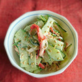 まぐ（・◇・）'s cooksnap of when they made キュウリと大根のカニカマわさびマヨ和え.