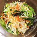 ぶぅチャン♪'s cooksnap of when they made ⭐もやしと小松菜のカラフル ナムル⭐.