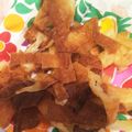 yone_emi's cooksnap of when they made カリッカリ！残り物ワンタンの皮を活用.