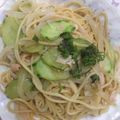 にこにこおかぴん's cooksnap of when they made きゅうりとベーコンの和風スパ☆.