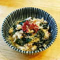 YUZVIO's cooksnap of when they made 簡単♫鯖缶とわかめのおからサラダ.