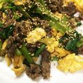 みい56's cooksnap of when they made 牛肉・小松菜・卵のいためもの.
