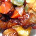 まろぴ～ぬ's cooksnap of when they made 純玄米黒酢と豚モモ肉で♪　我が家の酢豚.