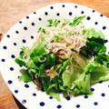 kaokaofood's cooksnap of when they made レタスとしらすと茗荷の甘酢和え.