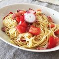 C−CHAN's cooksnap of when they made 夏パスタ！タコとトマトの冷製カッペリーニ.