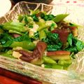 ゆずゆmama's cooksnap of when they made ツルムラサキと茄子のごま酢和え.