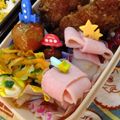 ゆけり３兄弟's cooksnap of when they made 鶉のハムリボンピック（キャラ弁オカズ）.