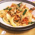 qumiy's cooksnap of when they made ナンプラーで豚キムチそうめんチャンプルー.