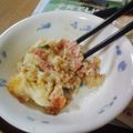 taksi3's cooksnap of when they made 残り物で！ポテトサラダと納豆のお焼き.