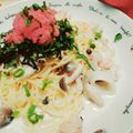 みーぽんるるる's cooksnap of when they made 【簡単ランチ】明太子のクリームパスタ.