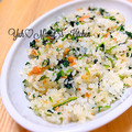 YUH♡ママ's cooksnap of when they made 簡単♡鮭フレークとほうれん草の炒飯.