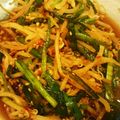 ハッピィ0730's cooksnap of when they made 簡単10分で◎もやしとニラのピリ辛ナムル.