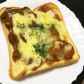 mamipiko❁'s cooksnap of when they made カレーをリメイク！チーズカレートースト♥.