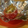 クックFA1OPC☆'s cooksnap of when they made かぼちゃの煮物でリメイク☆トマトグラタン.