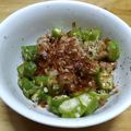 単！！'s cooksnap of when they made 納豆とオクラのおかか和え.