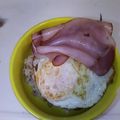 アピナス's cooksnap of when they made ハムエッグ丼.