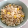 ゆかりん5000's cooksnap of when they made ささみとコーンの炊き込みご飯.