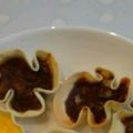 ゆであずきまめ's cooksnap of when they made 超簡単☆餃子の皮でチョコバナナタルト☆.