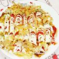 ののっく's cooksnap of when they made 残ったパン粉ＤＥ海鮮お好み焼き～！！.