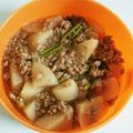 フランﾁｬﾝ's cooksnap of when they made カブと豚ひき肉がっつりおかず.