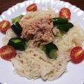 ほもい's cooksnap of when they made トマト＆ツナのぶっかけそうめん.