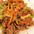 たつしま's cooksnap of when they made 牛肉とズッキーニのピリ辛炒め.