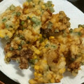 ✾MAI✾'s cooksnap of when they made 簡単♡とうもろこしとインゲンのかき揚げ.
