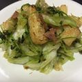 くまよしとチビ's cooksnap of when they made 豆苗とキャベツの梅おかかサラダ.