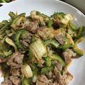 chi−ちゃん's cooksnap of when they made ❁豚キムゴーヤ炒め❁.