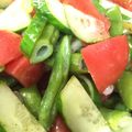 mayoyo's cooksnap of when they made 簡単♪いんげんときゅうりのサッパリサラダ.