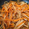 bambina117's cooksnap of when they made 大根と人参のにんにく生姜風味きんぴら.