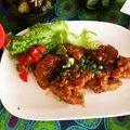 komutatata's cooksnap of when they made 左公鶏(揚げ鶏のピリ辛ソース和え).