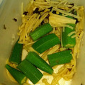 ぴよめ's cooksnap of when they made オクラとえのきのおかか塩昆布和え.