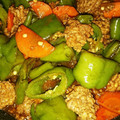 crystaI's cooksnap of when they made 超簡単!万願寺唐辛子と挽き肉の炒め物.