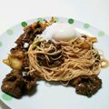 ★糸屯★'s cooksnap of when they made 牛肉とキムチのスタミナまぜ素麺.