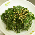 由芽15's cooksnap of when they made つるむらさきのわさびマヨネーズ和え.