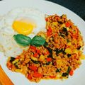 りょうくｎ's cooksnap of when they made ガパオご飯（タイ風バジル炒めご飯）.