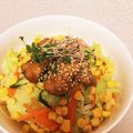 MACHAAAN☺︎'s cooksnap of when they made 甘辛チキンのサラスパ♬（セブンイレブン）.