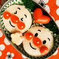 anchobisan's cooksnap of when they made アンパンマンのサンドイッチ♪キャラ弁.