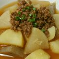 クック鳩゜'s cooksnap of when they made 大根とじゃがいものそぼろがけ.