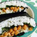 LimeLunch's cooksnap of when they made 大人のおにぎらず、わさび海苔納豆。.