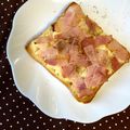 ふたごゆき's cooksnap of when they made 焼きカスタードベーコントースト！|дﾟ).
