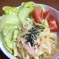 SMAパパ's cooksnap of when they made ハムたっぷり中華風サラダ♪.