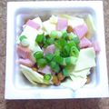 nosso's cooksnap of when they made ハムチーズ納豆.