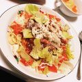りちょ。's cooksnap of when they made 生ハムとトマトの冷製サラダパスタ.