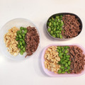 たじこなた's cooksnap of when they made 鶏そぼろ、炒り卵、枝豆の三色丼。簡単！.