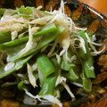 低カロ探検隊's cooksnap of when they made 茗荷と隠元とさきいかのポン酢和え.